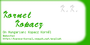 kornel kopacz business card
